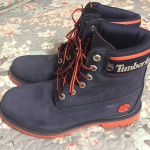 Timberland Boots! Blue leather, size 9 women’s